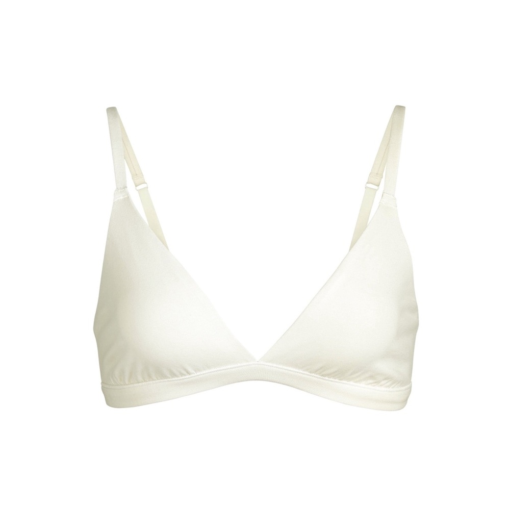 SKIMS COTTON JERSEY TRIANGLE BRALETTE | BONE